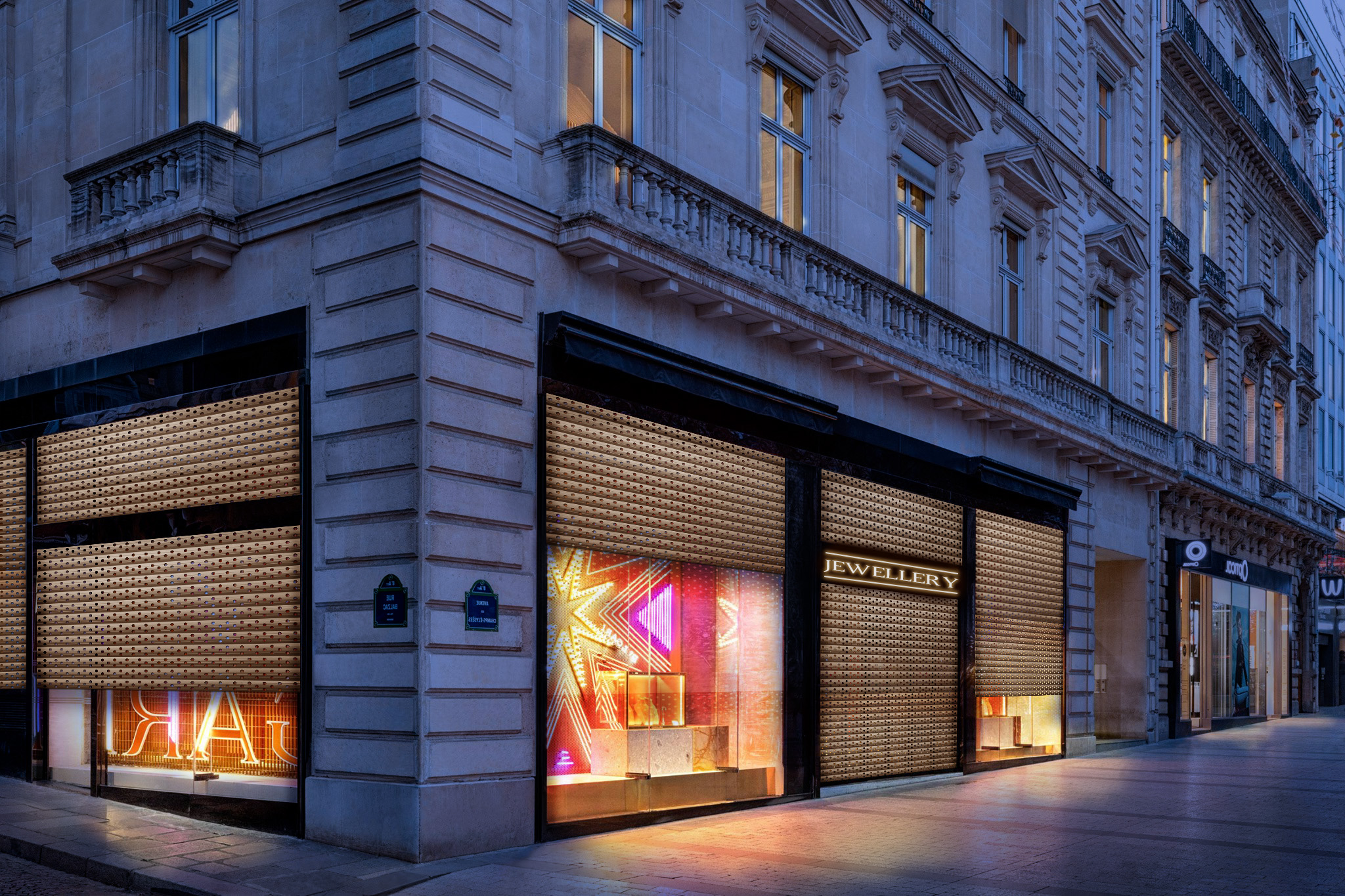 Photomontage Talos vitrine bijouterie