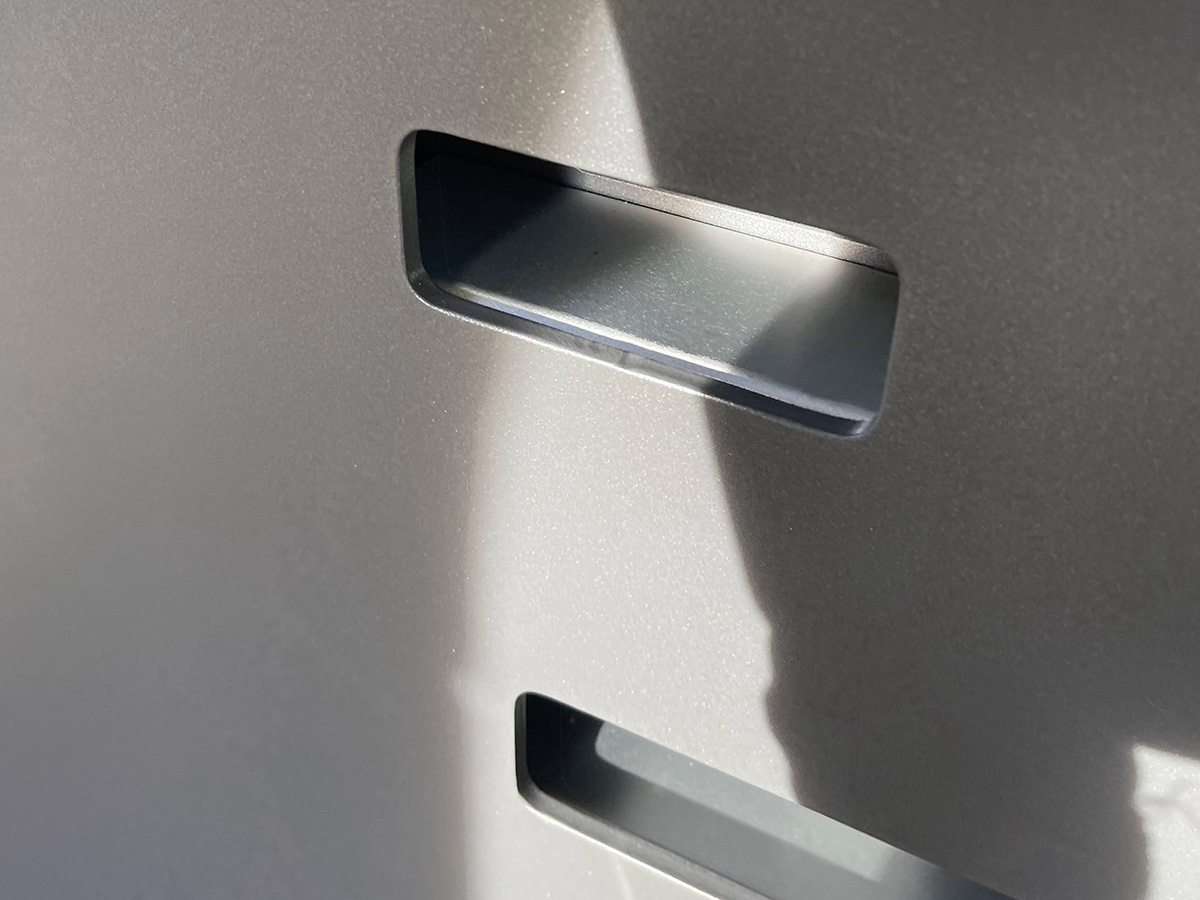 Gros plan ouvertures d'un Talos Shield